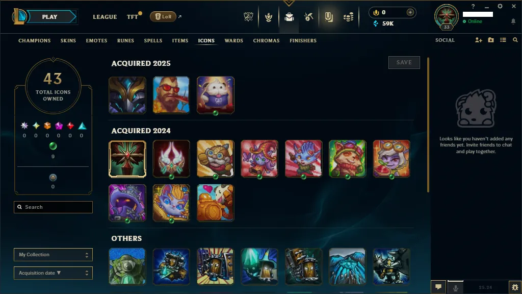 🌎 EUW 🏆 Gold 4 ❄️+59K  🔥8 Skins Shard (Soul Fight Samira Ultimate)  🏆 20 Champions ✅️Unverified Email🚀instant delivery